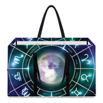 Galaxy Zodiac Wheel Print Utility Tote Bag