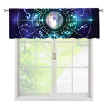 Galaxy Zodiac Wheel Print Window Valance