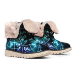 Galaxy Zodiac Wheel Print Winter Boots