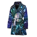 Galaxy Zodiac Wheel Print Women's Bathrobe