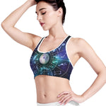 Galaxy Zodiac Wheel Print Women's Sports Bra