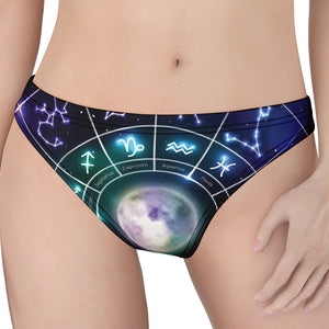 Galaxy Zodiac Wheel Print Women's Thong