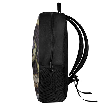 Garter Snake Print 17 Inch Backpack