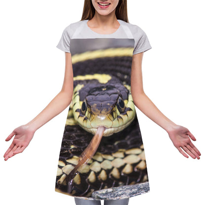 Garter Snake Print Adjustable Apron