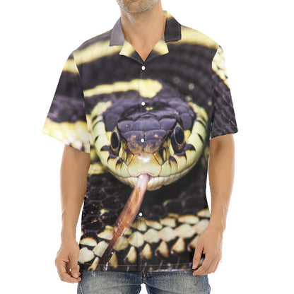 Garter Snake Print Aloha Shirt