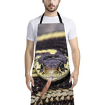 Garter Snake Print Bib Apron With Pocket