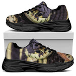 Garter Snake Print Black Chunky Shoes