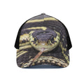 Garter Snake Print Black Mesh Trucker Hat