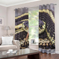 Garter Snake Print Dimout Grommet Curtains