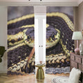 Garter Snake Print Dimout Pencil Pleat Curtains