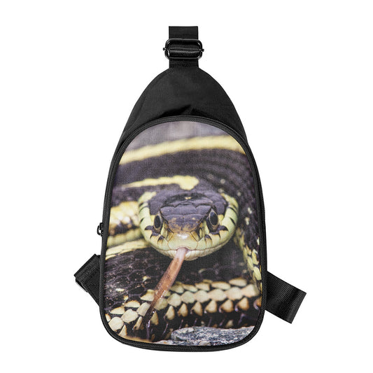 Garter Snake Print Chest Bag