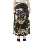 Garter Snake Print Chiffon Maxi Skirt