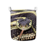 Garter Snake Print Collapsible Laundry Basket