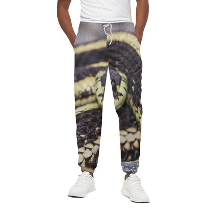 Garter Snake Print Cotton Pants
