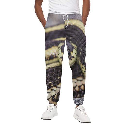 Garter Snake Print Cotton Pants
