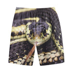 Garter Snake Print Cotton Shorts