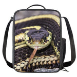 Garter Snake Print Crossbody Lunch Bag