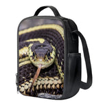 Garter Snake Print Crossbody Lunch Bag