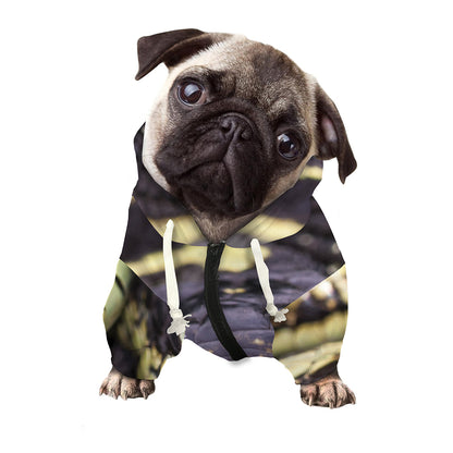 Garter Snake Print Dog Zip Up Hoodie