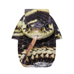 Garter Snake Print Dog Zip Up Hoodie
