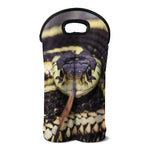 Garter Snake Print Double Neoprene Wine Tote