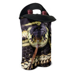 Garter Snake Print Double Neoprene Wine Tote