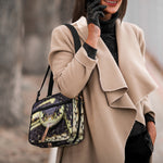 Garter Snake Print Double Strap Bible Bag