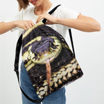 Garter Snake Print Drawstring Backpack