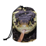 Garter Snake Print Drawstring Makeup Bag