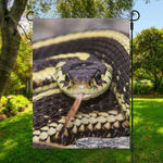 Garter Snake Print Garden Flag