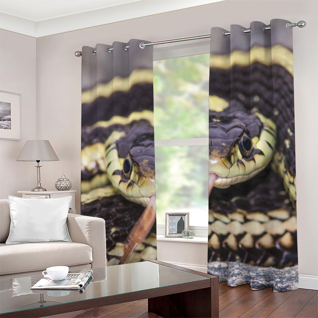 Garter Snake Print Grommet Curtains
