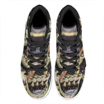 Garter Snake Print High Top Leather Sneakers