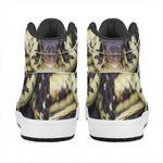 Garter Snake Print High Top Leather Sneakers