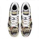 Garter Snake Print High Top Leather Sneakers