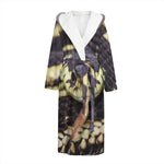 Garter Snake Print Hooded Bathrobe