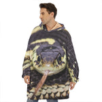 Garter Snake Print Hoodie Blanket