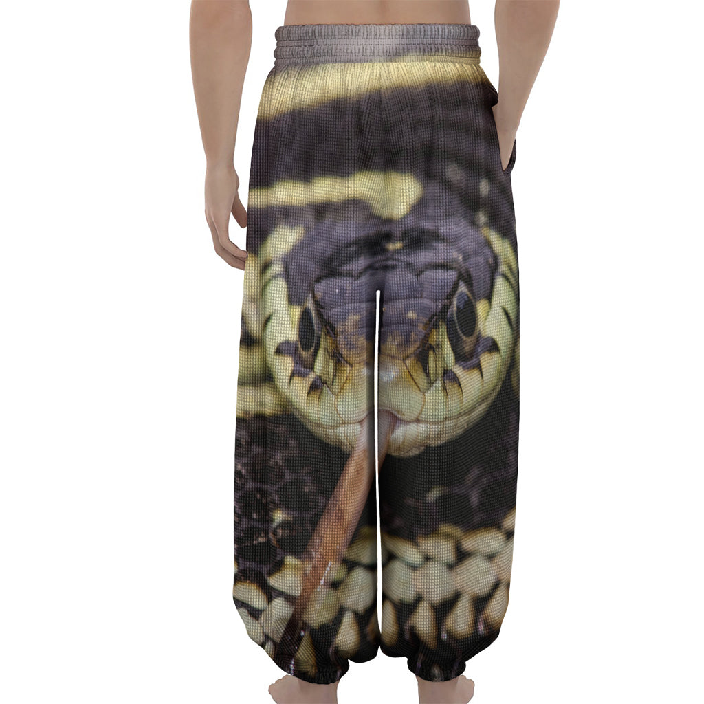 Garter Snake Print Lantern Pants