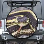 Garter Snake Print Leather Spare Tire Cover