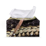 Garter Snake Print Leather Tissue Box Cover