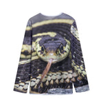 Garter Snake Print Long Sleeve Short Coat
