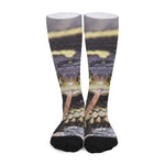 Garter Snake Print Long Socks