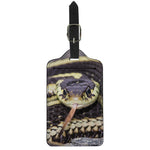 Garter Snake Print Luggage Tag