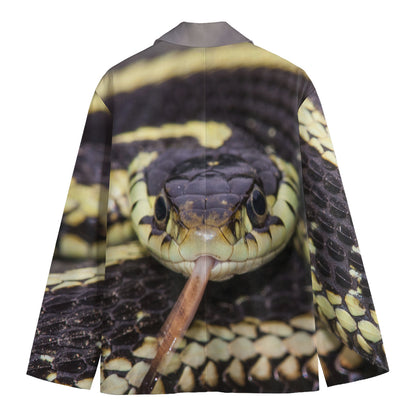 Garter Snake Print Men's Blazer