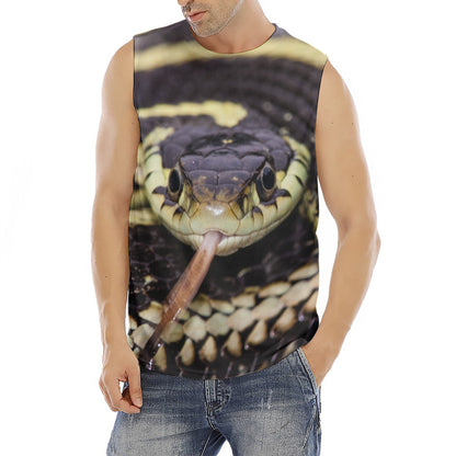 Garter Snake Print Men's Fitness Tank Top
