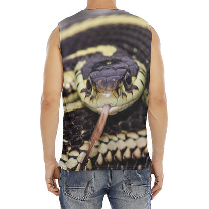 Garter Snake Print Men's Fitness Tank Top