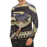 Garter Snake Print Men's Long Sleeve Rash Guard