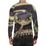Garter Snake Print Men's Long Sleeve Rash Guard