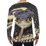 Garter Snake Print Men's Long Sleeve T-Shirt