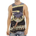 Garter Snake Print Men's Muscle Tank Top