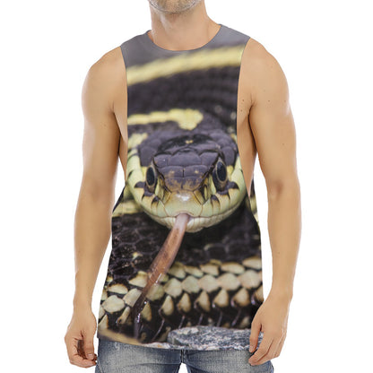 Garter Snake Print Men's Muscle Tank Top